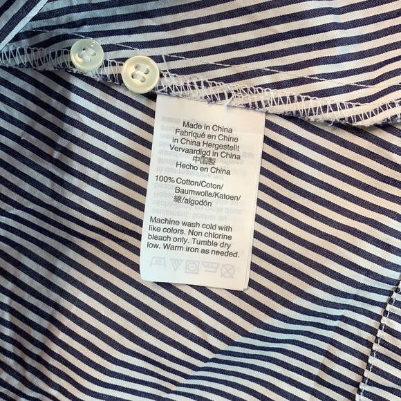 J Crew Striped Button Front Tie Waist Shirt Dress - Picture 11 of 13